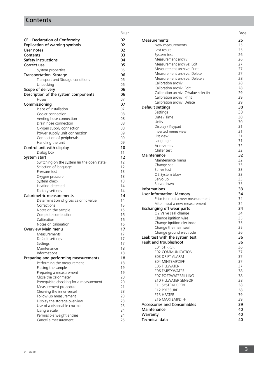 IKA C 1 Package 1/10 User Manual | Page 3 / 44