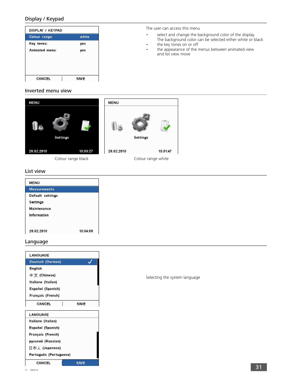 IKA C 1 Package 1/10 User Manual | Page 31 / 44