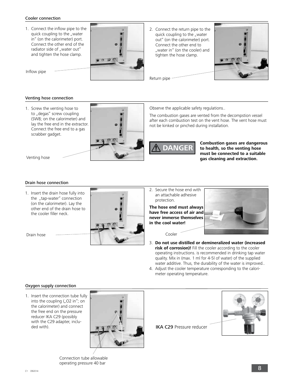 Danger | IKA C 1 Package 1/10 User Manual | Page 8 / 44