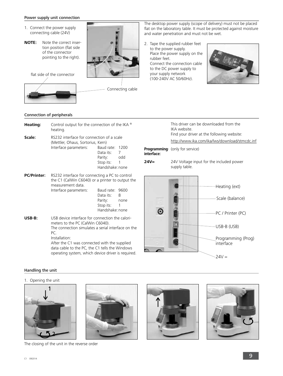 IKA C 1 Package 1/10 User Manual | Page 9 / 44