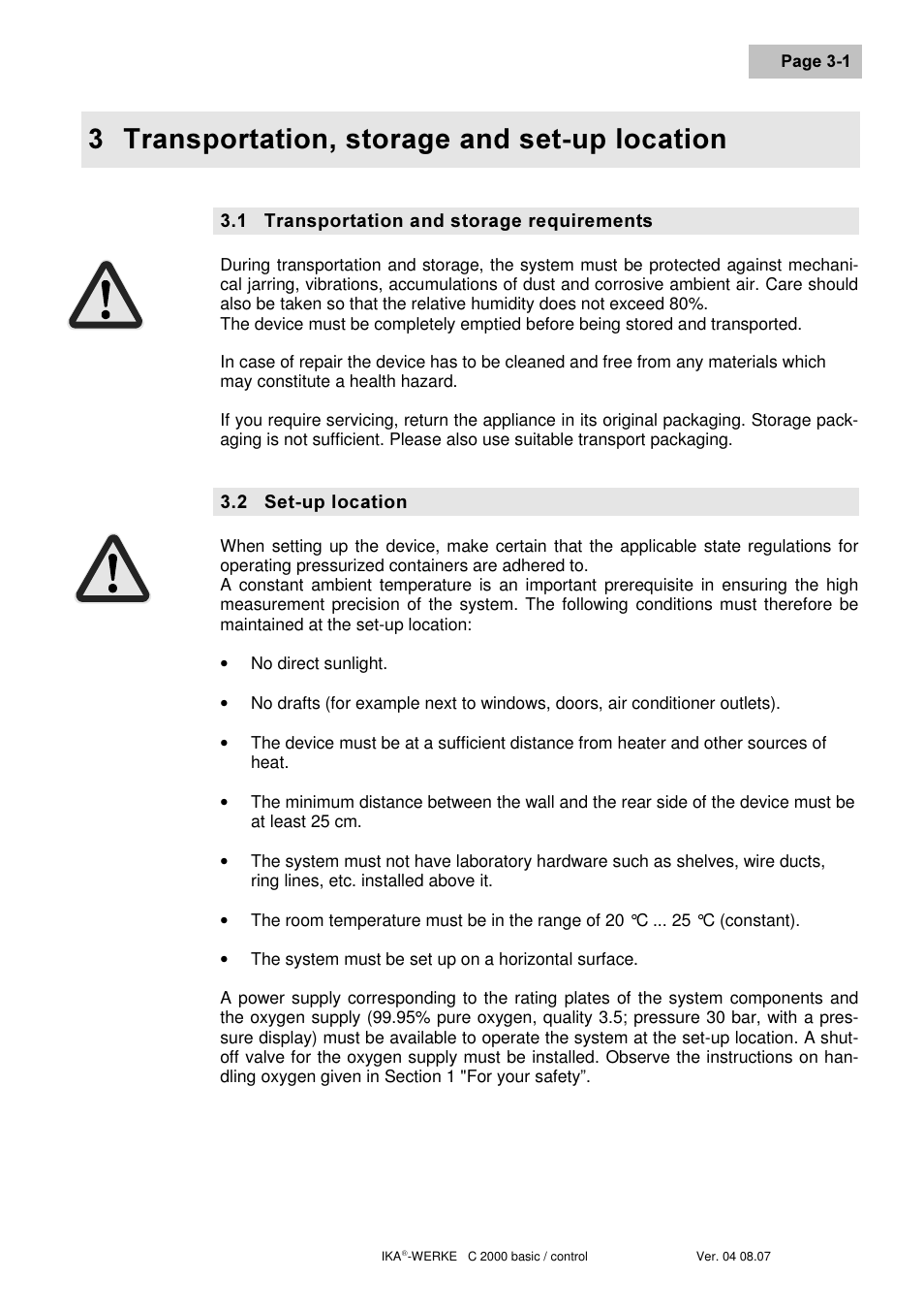 7udqvsruwdwlrq vwrudjh dqg vhwxs orfdwlrq | IKA C 2000 control User Manual | Page 15 / 92