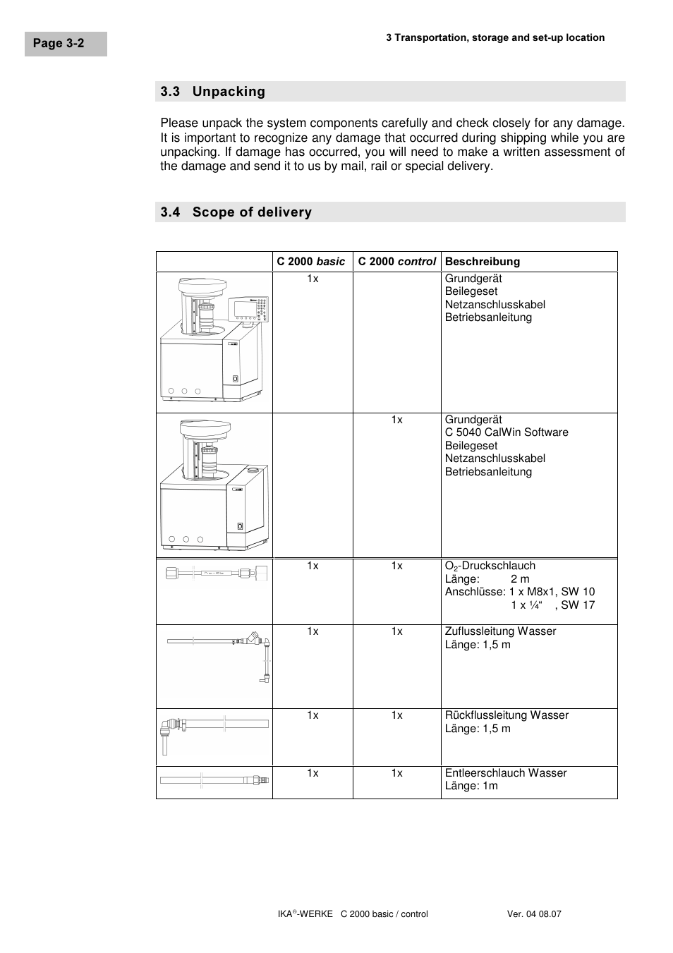 8qsdfnlqj, 6frsh ri gholyhu | IKA C 2000 control User Manual | Page 16 / 92