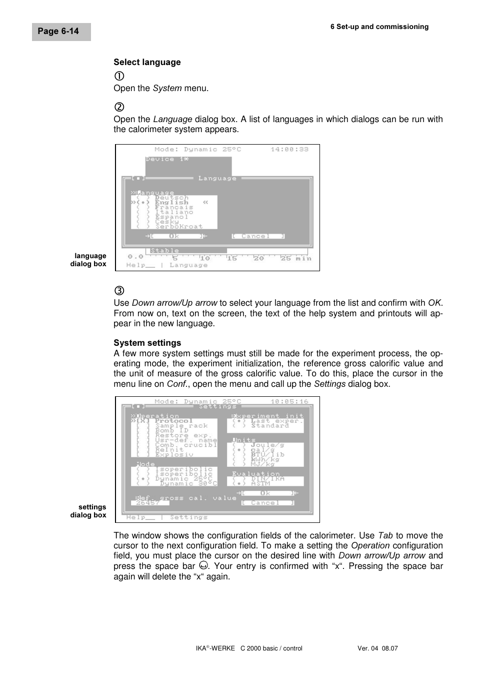 IKA C 2000 control User Manual | Page 38 / 92