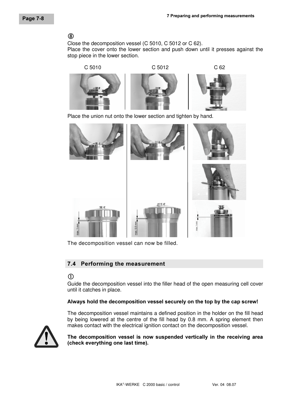 IKA C 2000 control User Manual | Page 52 / 92