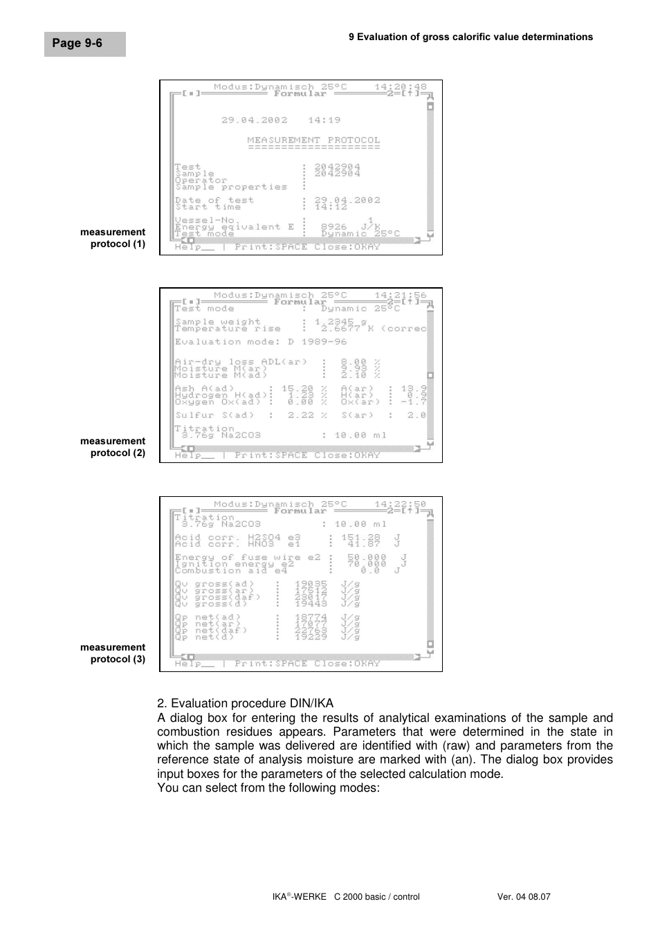 IKA C 2000 control User Manual | Page 66 / 92