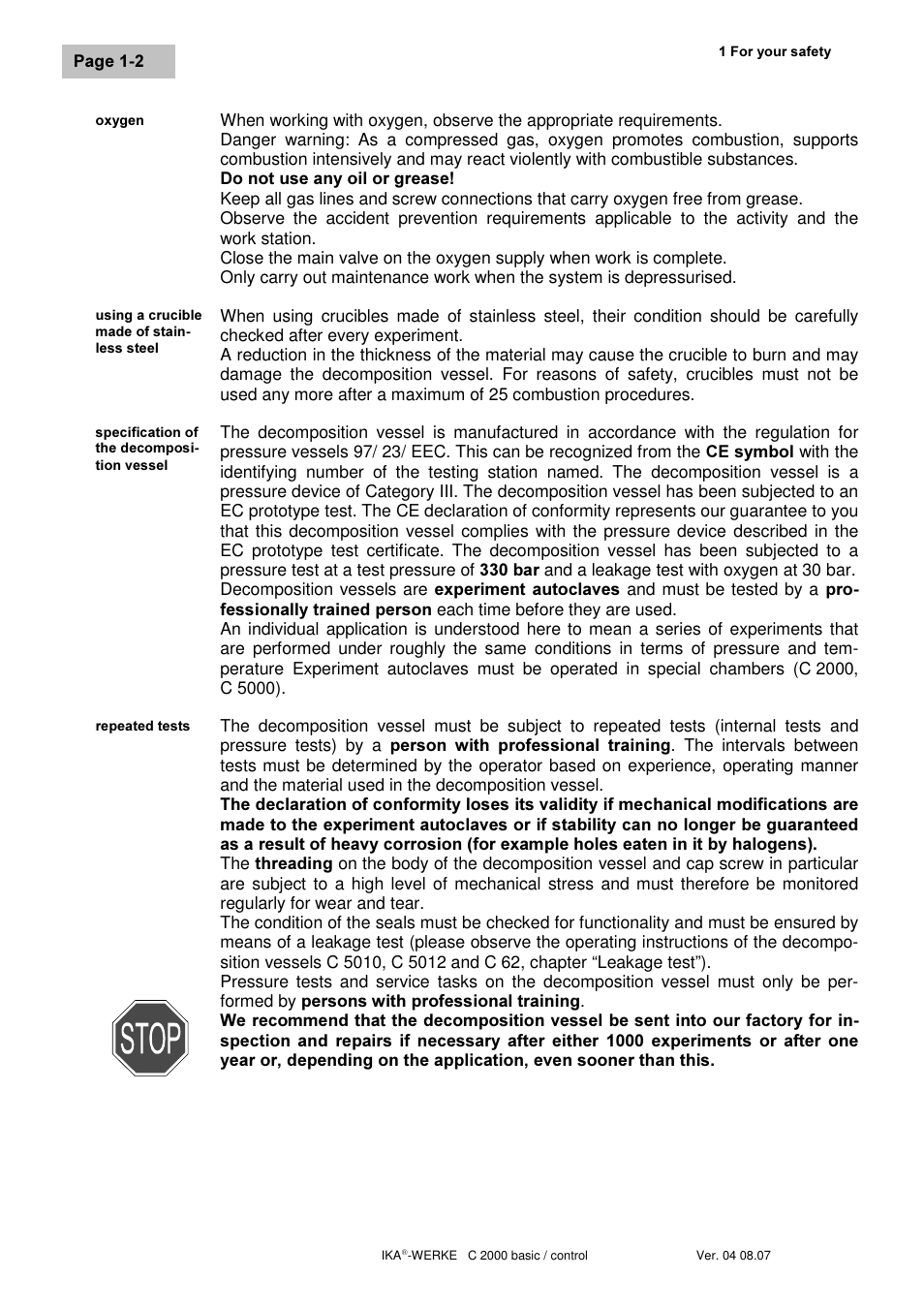 IKA C 2000 control User Manual | Page 8 / 92