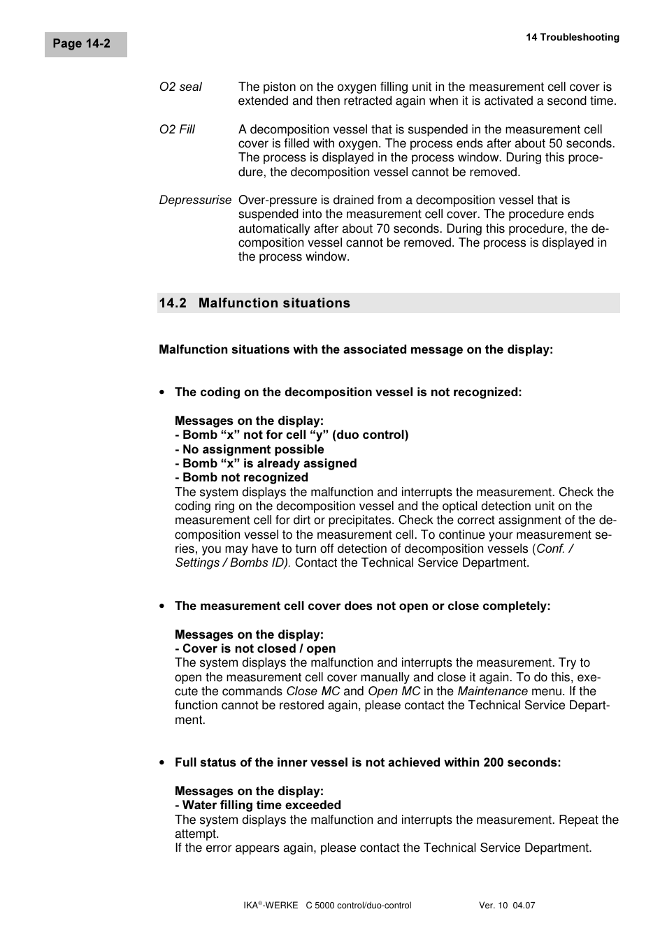 IKA C 5000 control Package 2/12 User Manual | Page 102 / 128