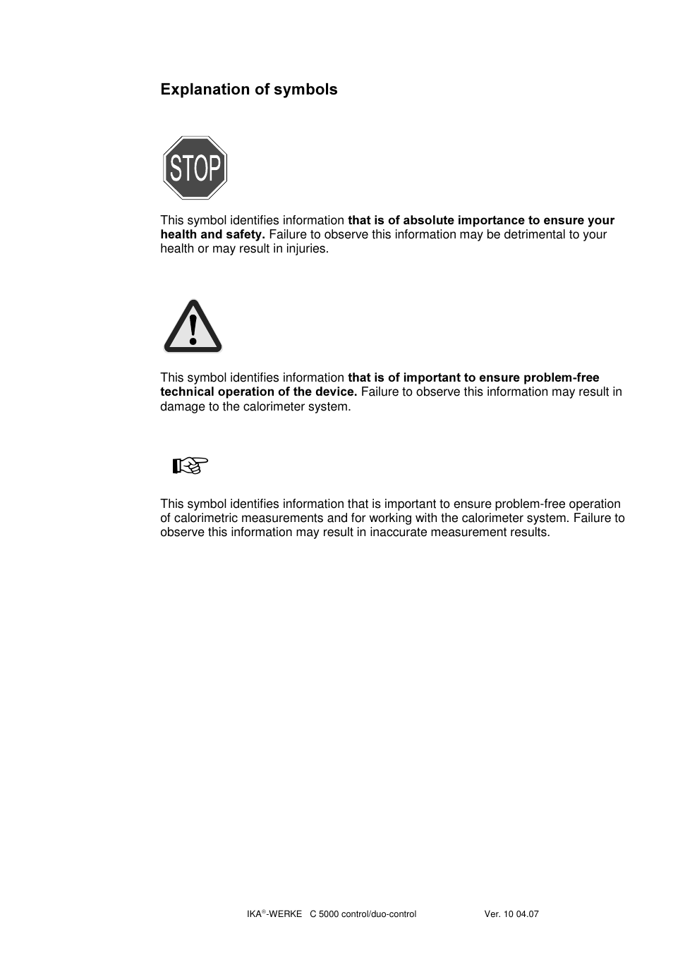 Sodqdwlrq ri v\perov | IKA C 5000 control Package 2/12 User Manual | Page 4 / 128