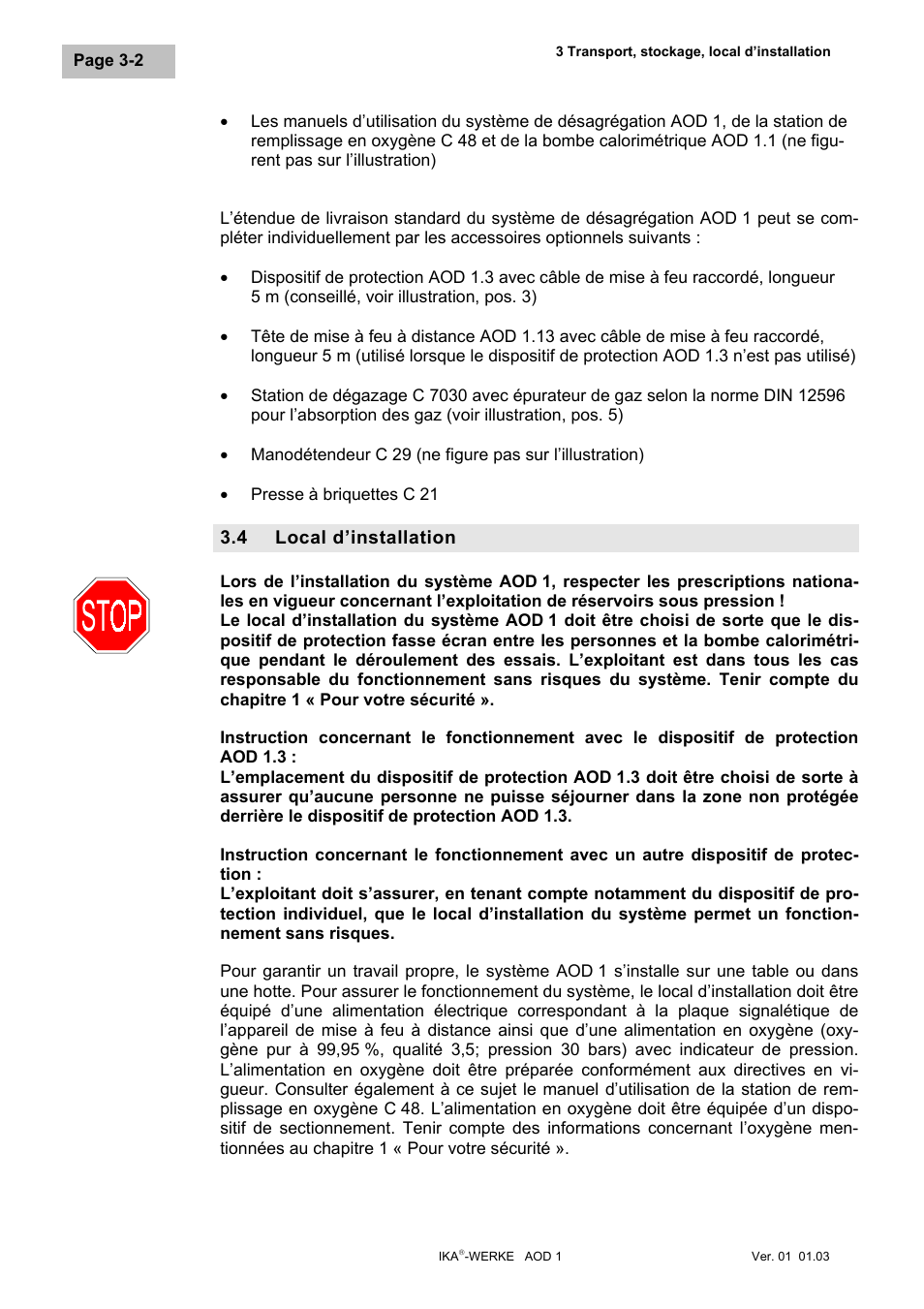 Local d’installation, Local d’installation -2 | IKA AOD 1 User Manual | Page 82 / 142