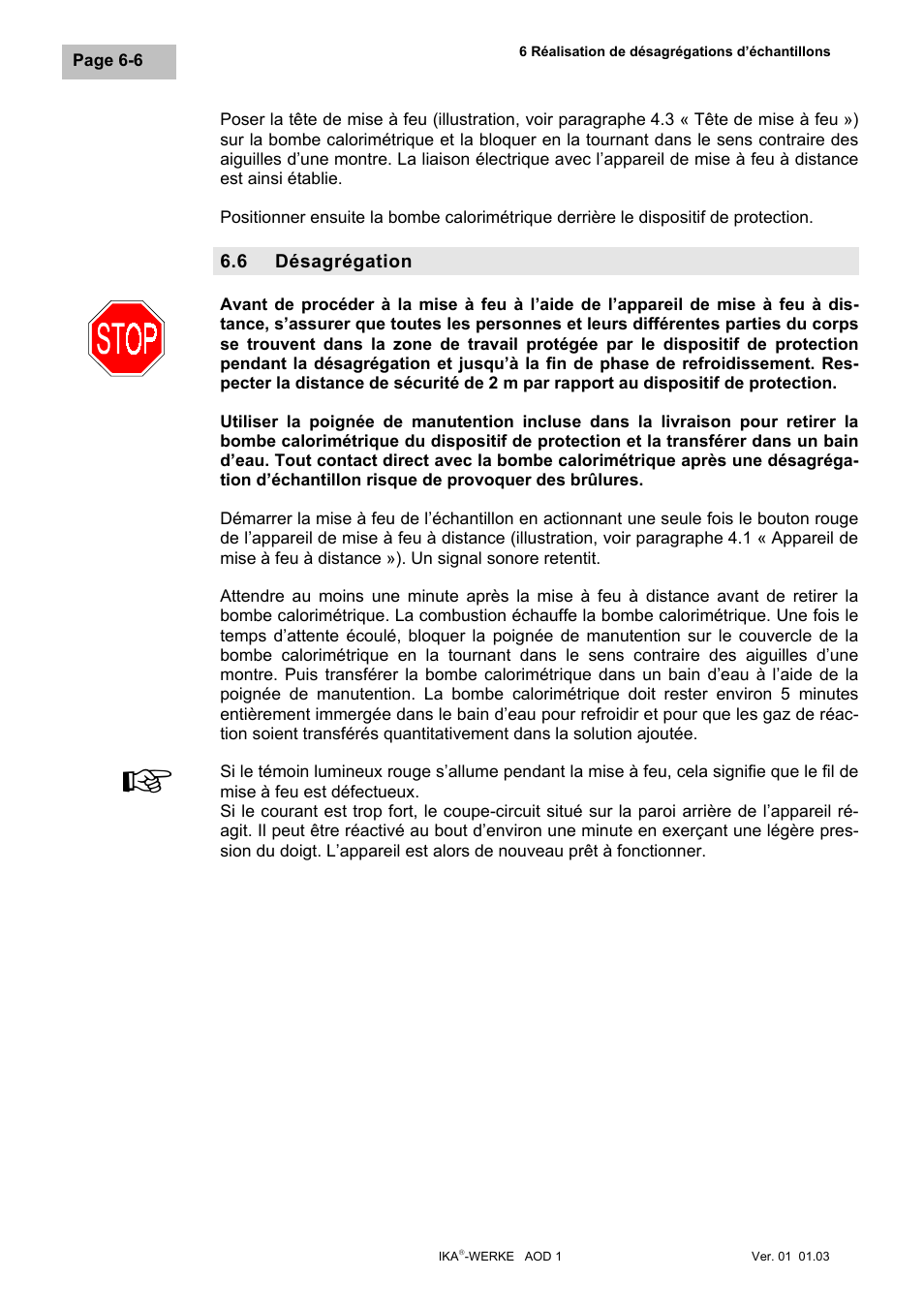 Désagrégation, Désagrégation -6 | IKA AOD 1 User Manual | Page 92 / 142