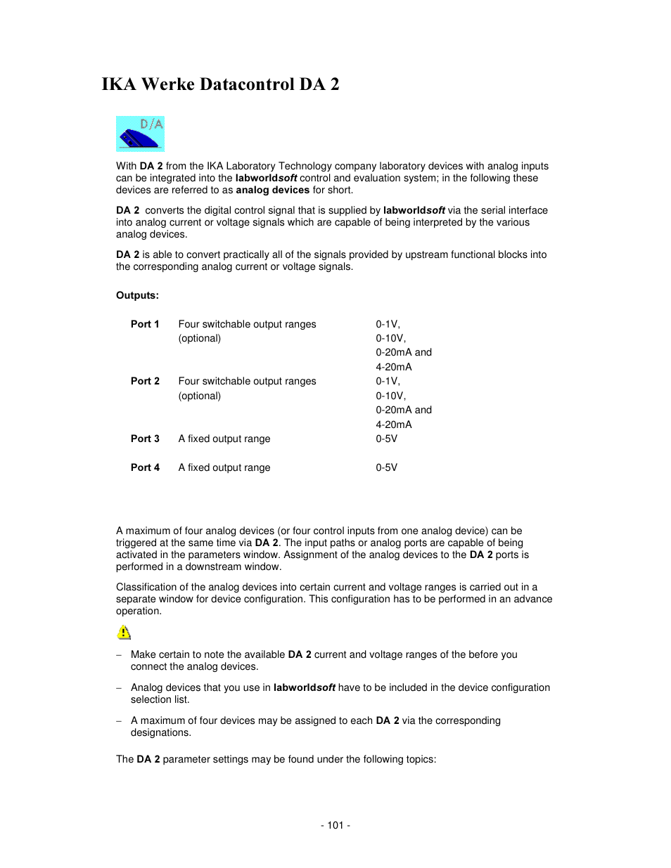 Hunh 'dwdfrqwuro | IKA labworldsoft User Manual | Page 101 / 158