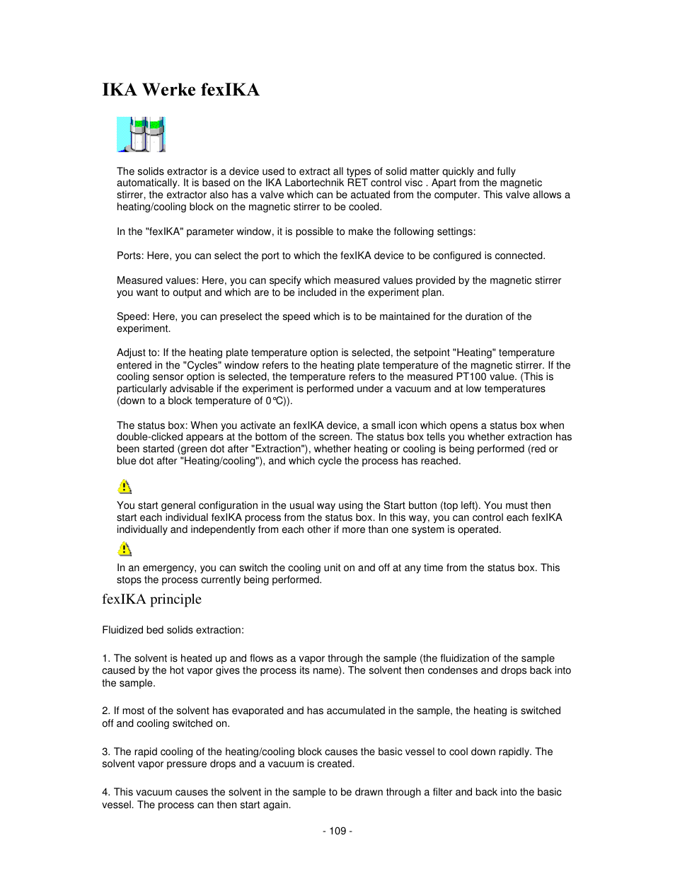 Hunh ih, Fexika principle | IKA labworldsoft User Manual | Page 109 / 158