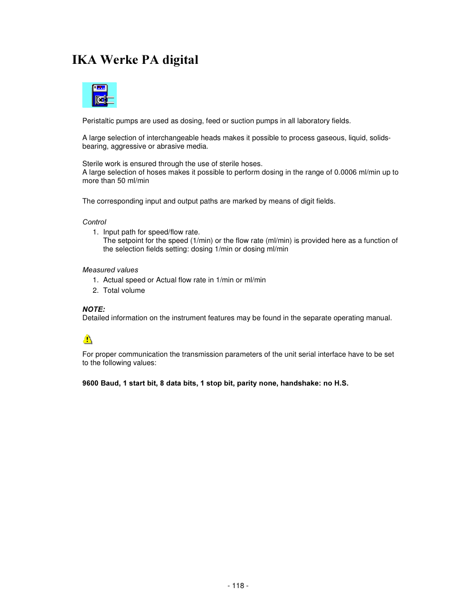 Hunh 3$ gljlwdo | IKA labworldsoft User Manual | Page 118 / 158