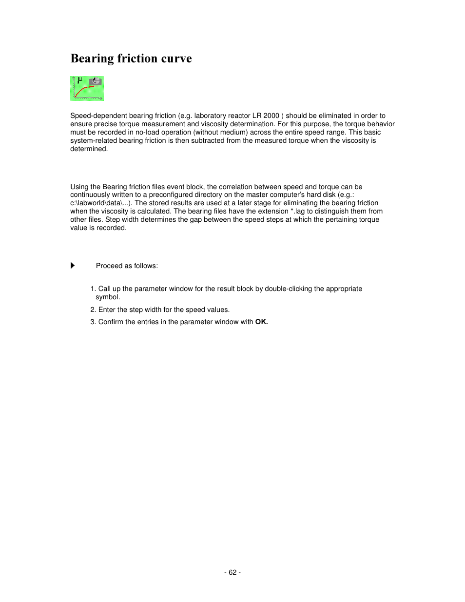 Hdulqj iulfwlrq fxuyh | IKA labworldsoft User Manual | Page 62 / 158