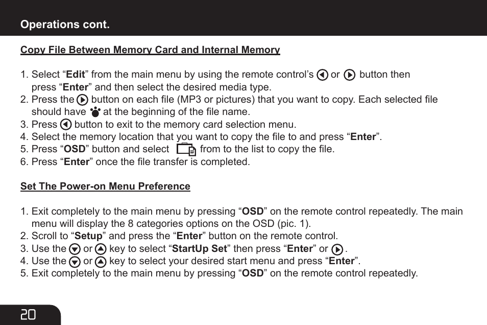 Aluratek ADMPF107 User Manual | Page 20 / 24