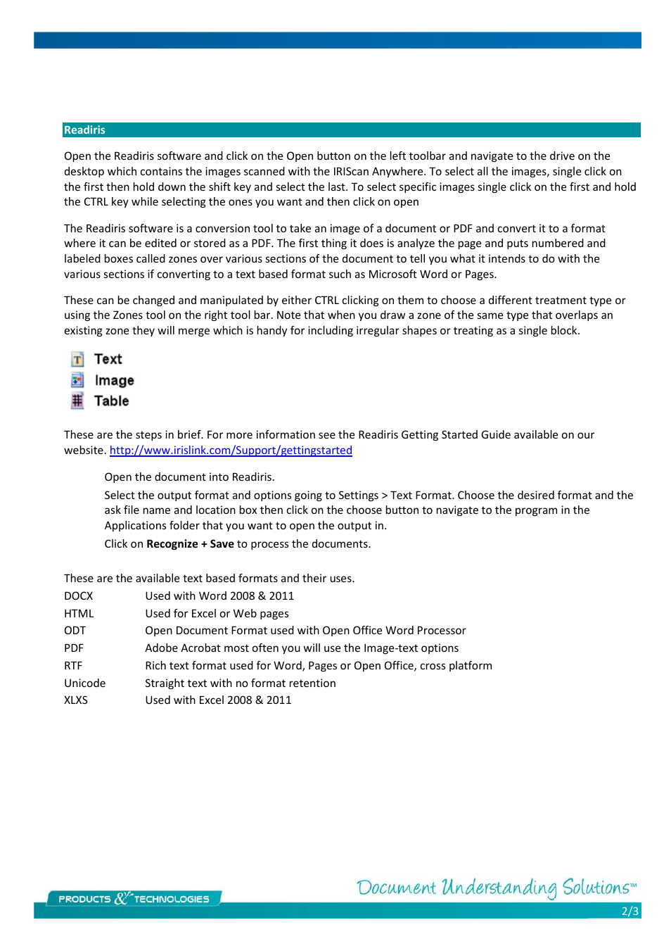 I.R.I.S. IRIScan Anywhere 2 for Mac User Manual | Page 2 / 3