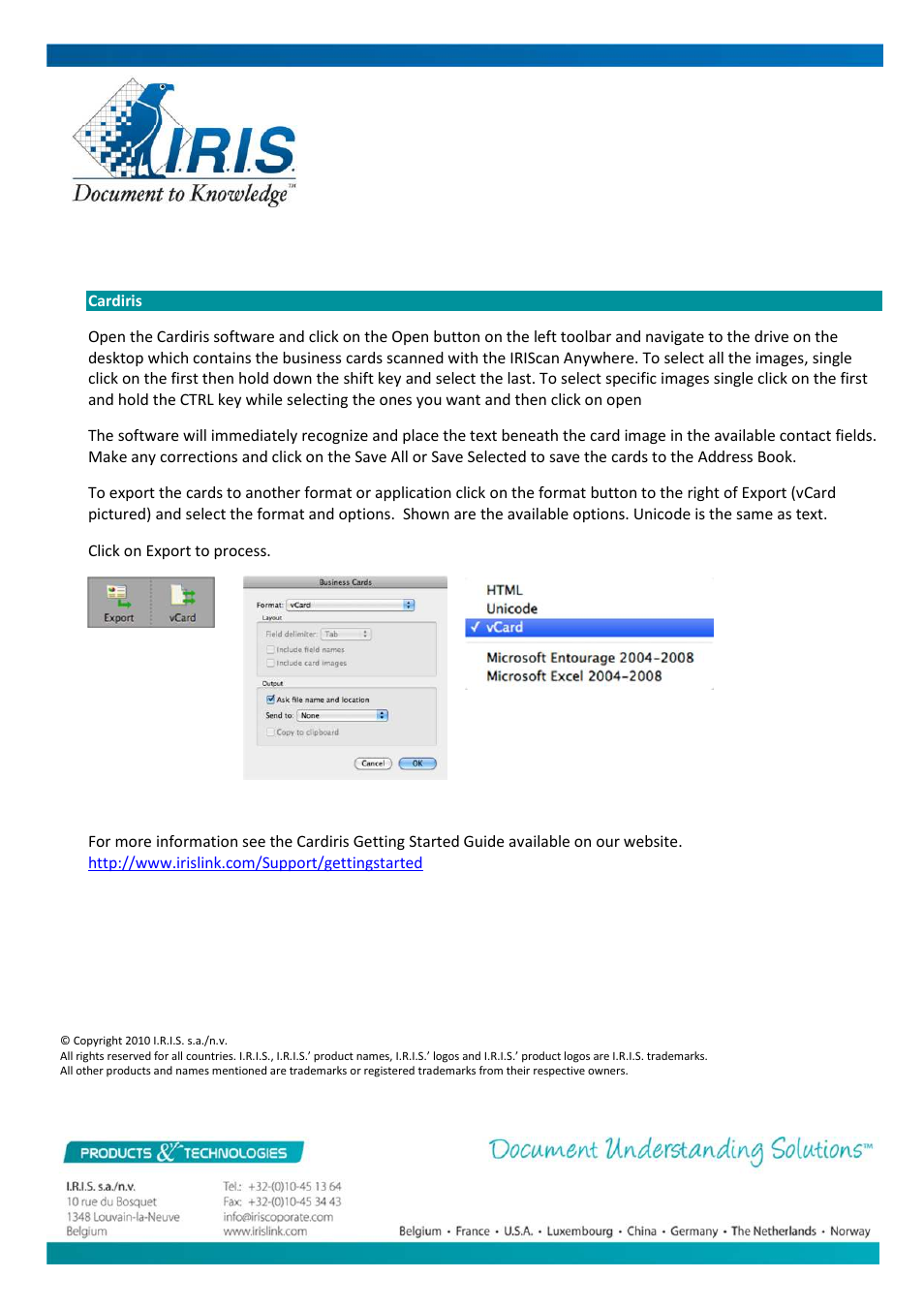 I.R.I.S. IRIScan Anywhere 2 for Mac User Manual | Page 3 / 3