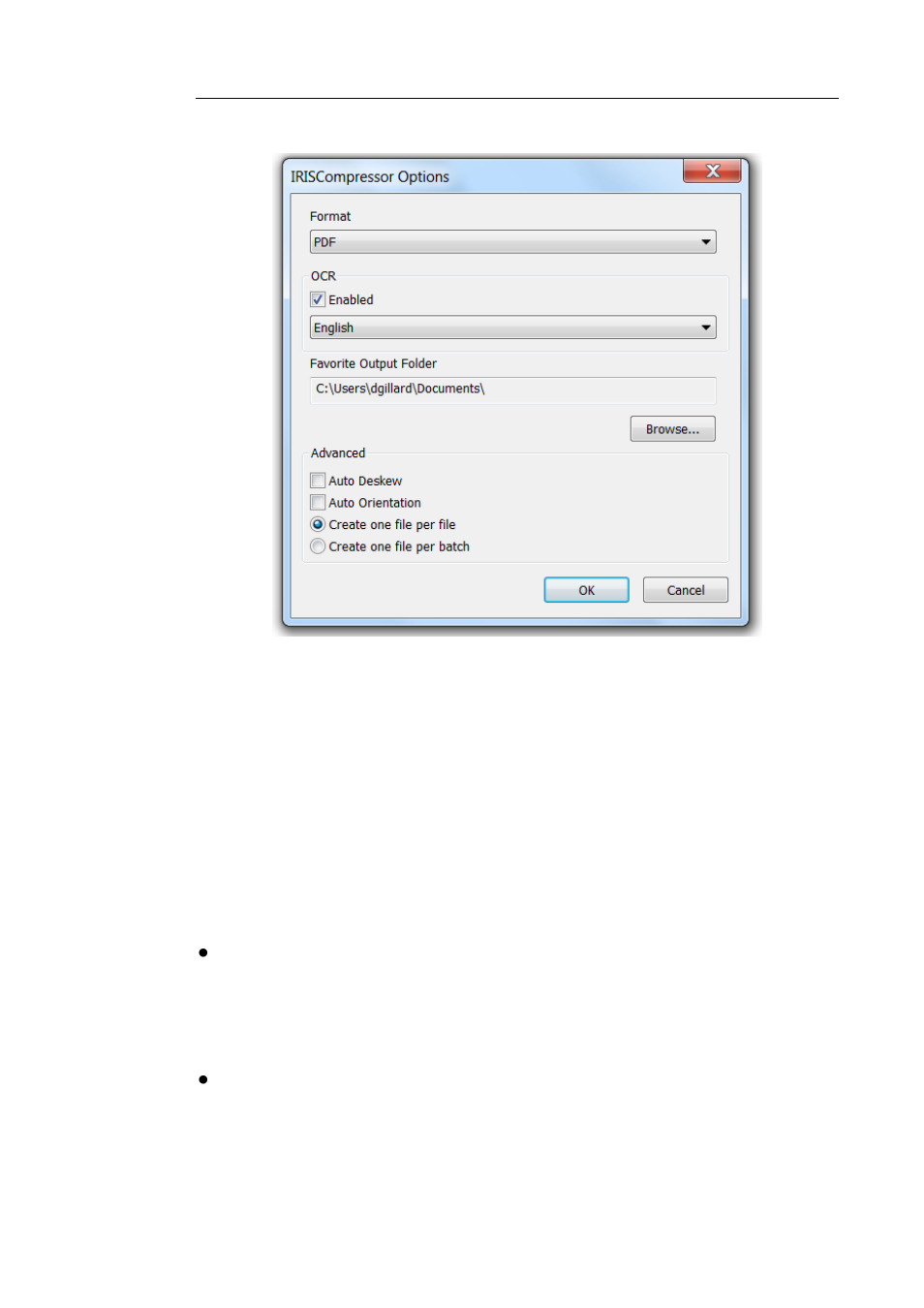 Format | I.R.I.S. IRIScompressor Pro Mac User Manual | Page 19 / 21