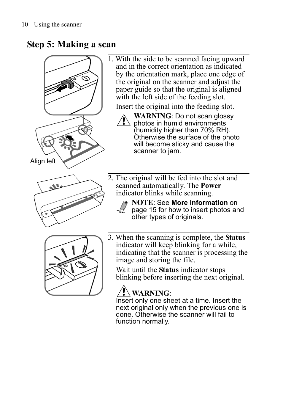 Step 5: making a scan | I.R.I.S. RISCard Anywhere User Manual | Page 13 / 25