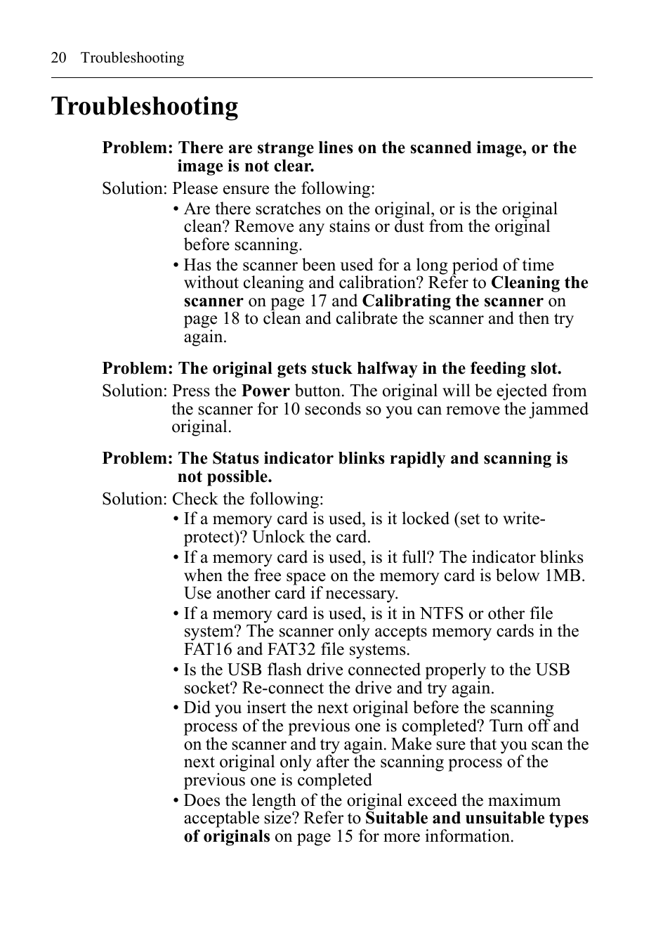 Troubleshooting | I.R.I.S. RISCard Anywhere User Manual | Page 23 / 25