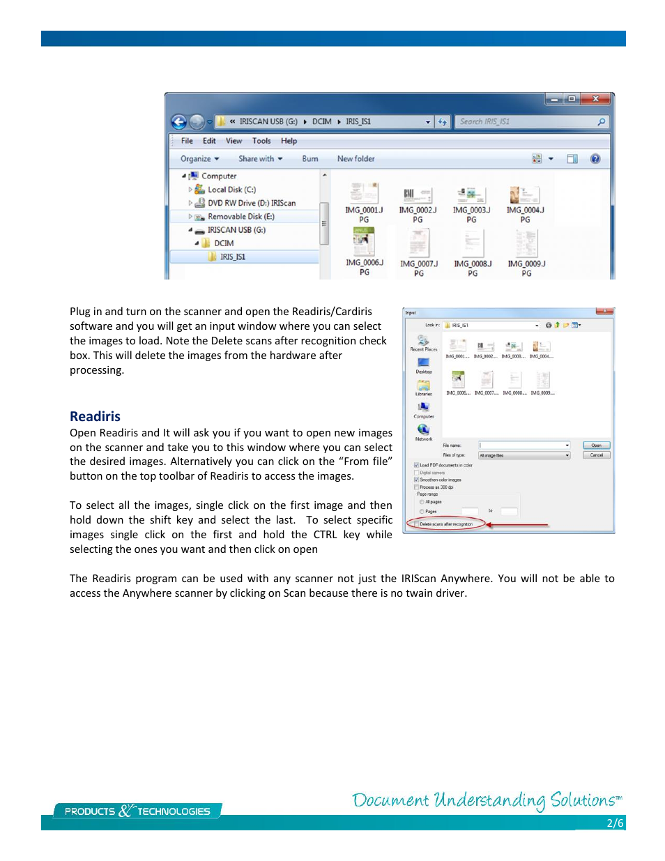 Readiris | I.R.I.S. IRIScan Anywhere 3 for Windows User Manual | Page 2 / 6