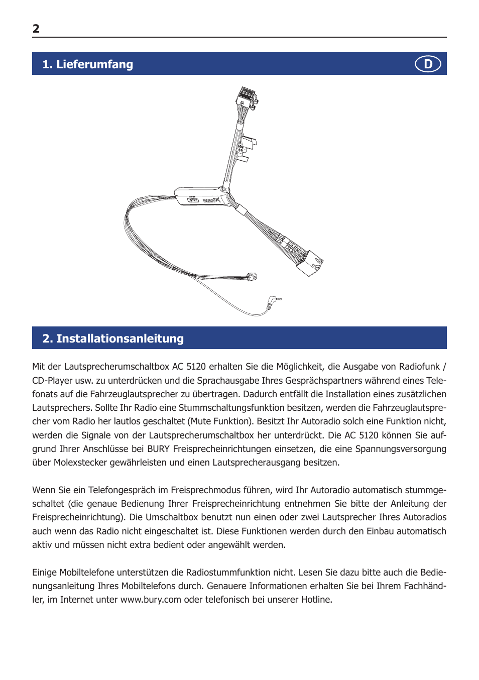 BURY AC-5120 User Manual | Page 2 / 78