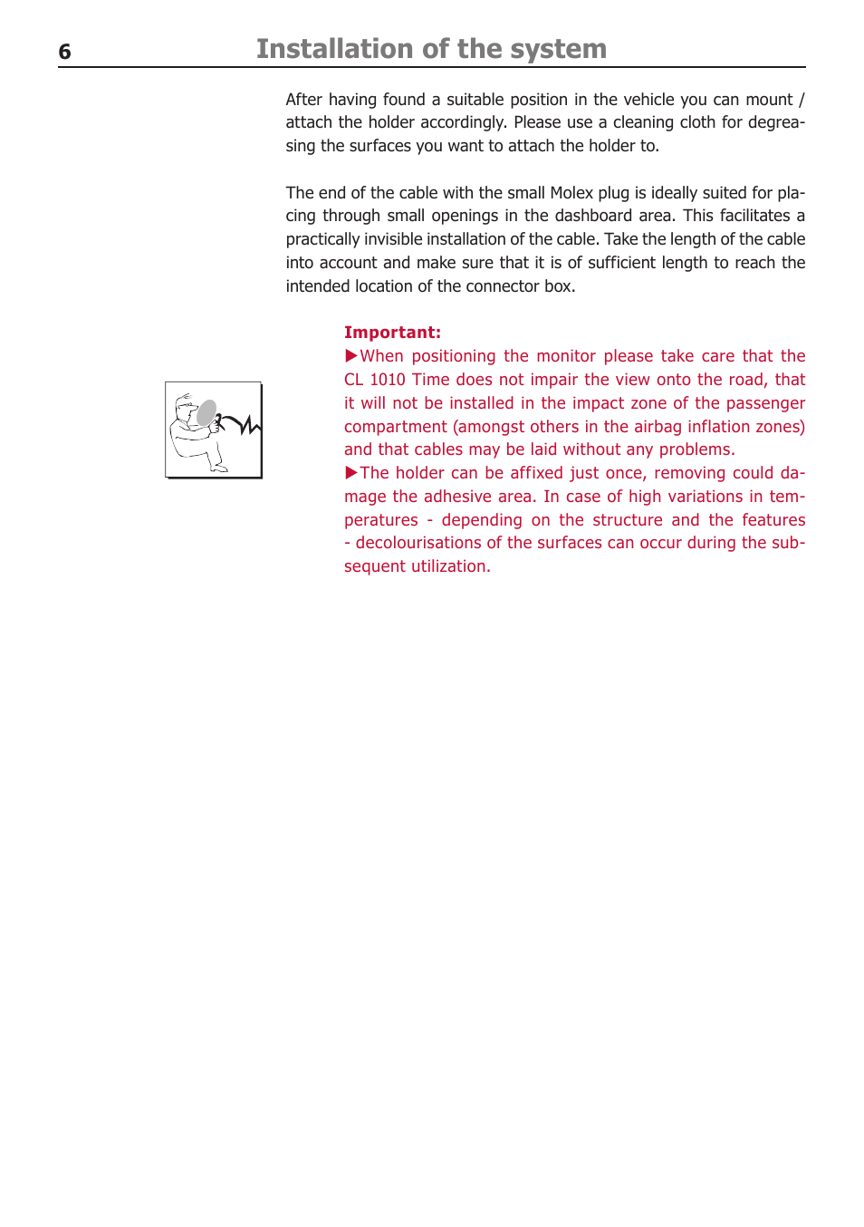 Installation of the system | BURY CL 1010 Time User Manual | Page 6 / 14