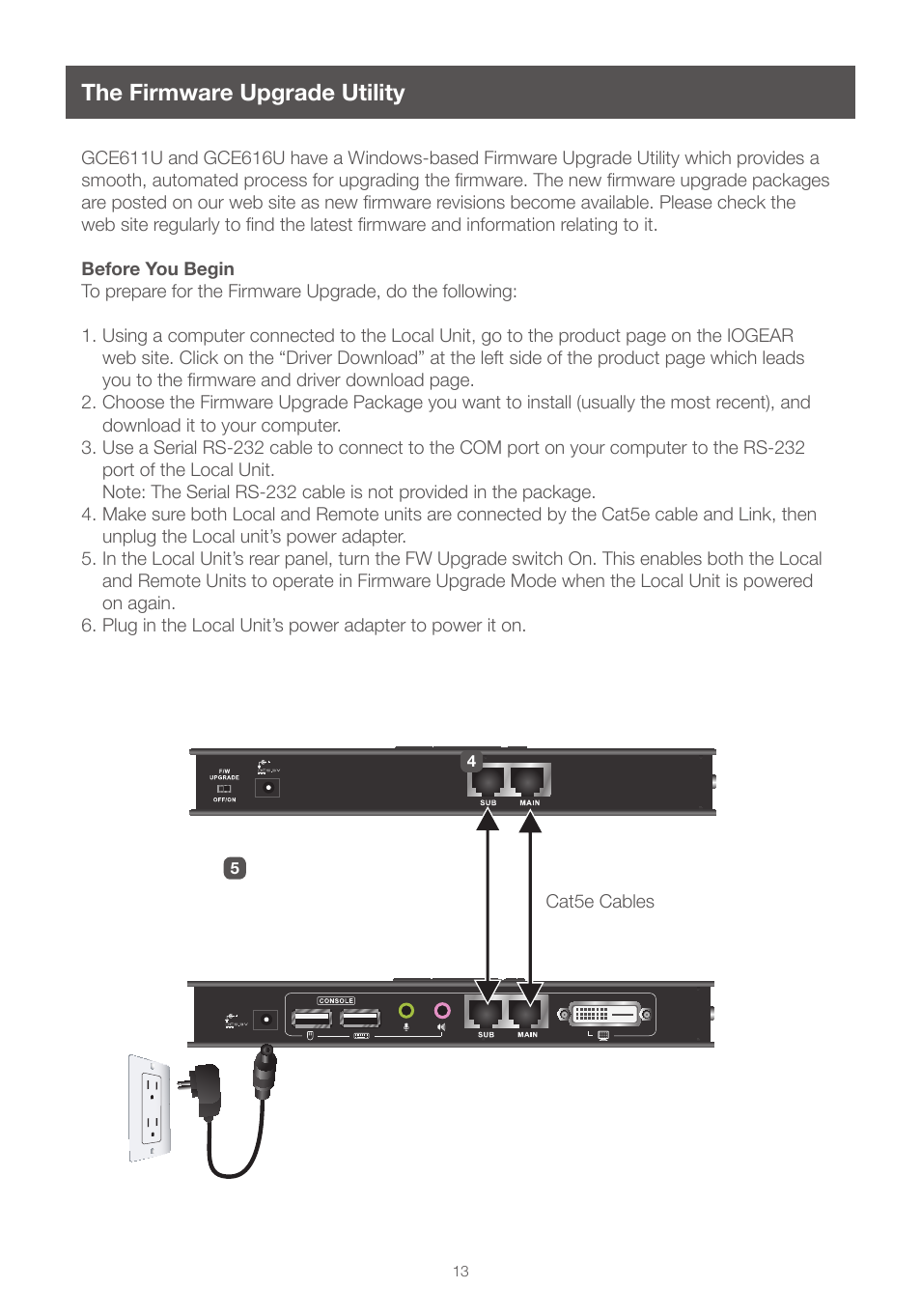 The firmware upgrade utility | IOGear GCE616U User Manual | Page 13 / 20