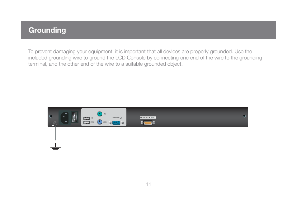 Grounding | IOGear GCL1800 User Manual | Page 11 / 44