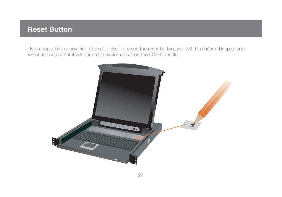 Reset button | IOGear GCL1800 User Manual | Page 24 / 44