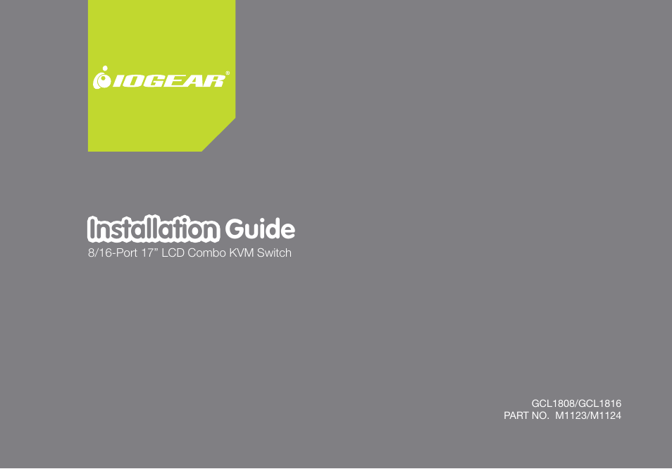 IOGear GCL1816KITU User Manual | 80 pages