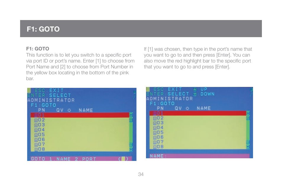 F1: goto | IOGear GCL1816KITU User Manual | Page 34 / 80