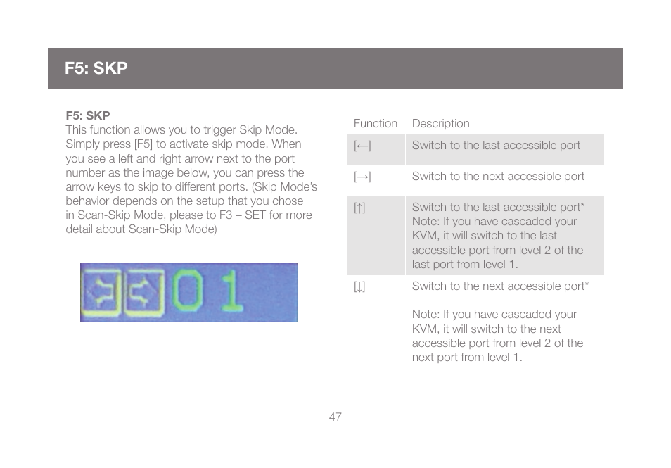 F5: skp | IOGear GCS1808KITU User Manual | Page 47 / 68