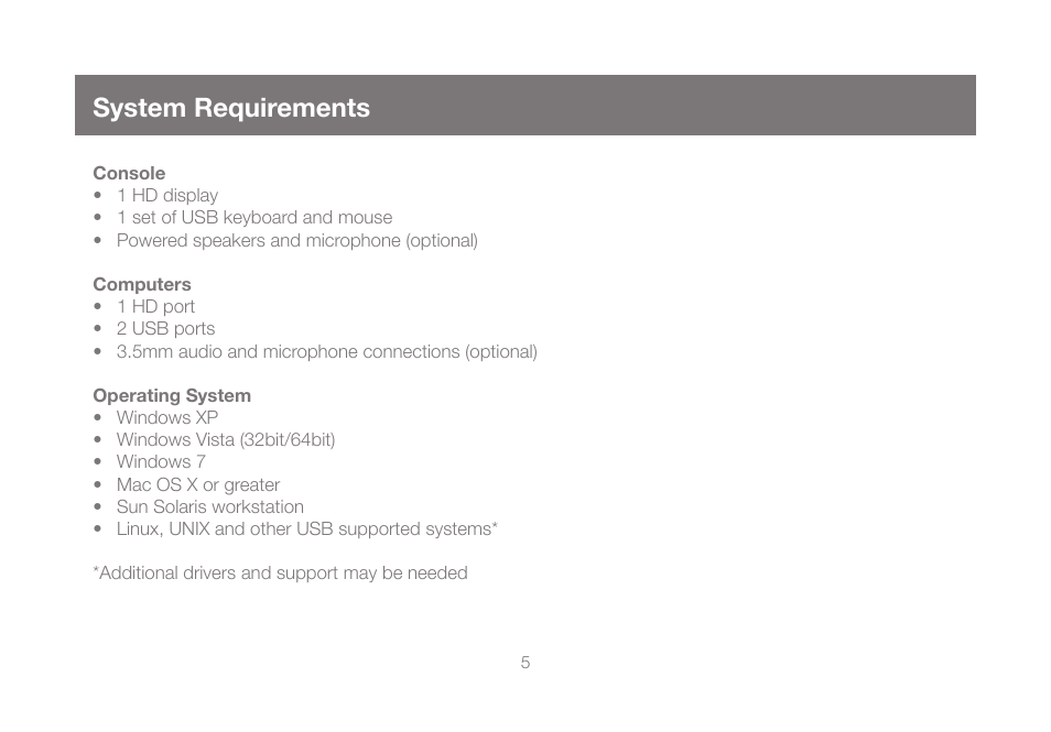 System requirements | IOGear GCS62HU User Manual | Page 5 / 32