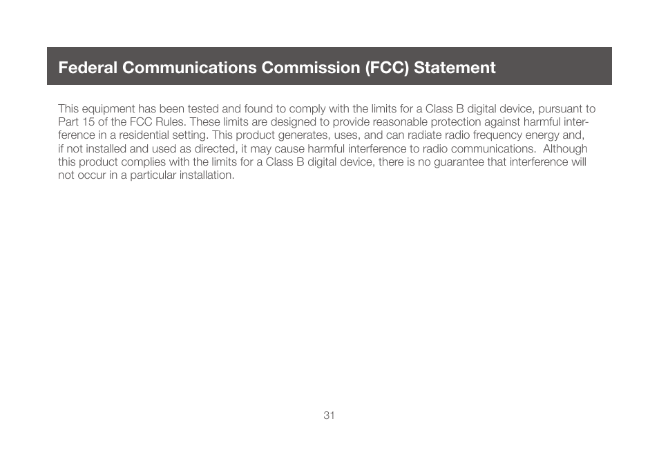 Federal communications commission (fcc) statement | IOGear GCS642U User Manual | Page 31 / 34