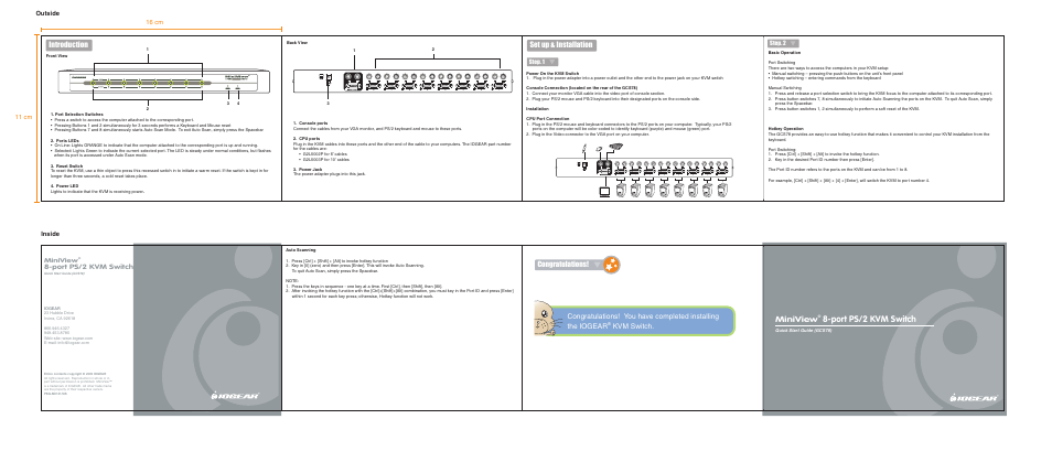 IOGear GCS78 User Manual | 1 page