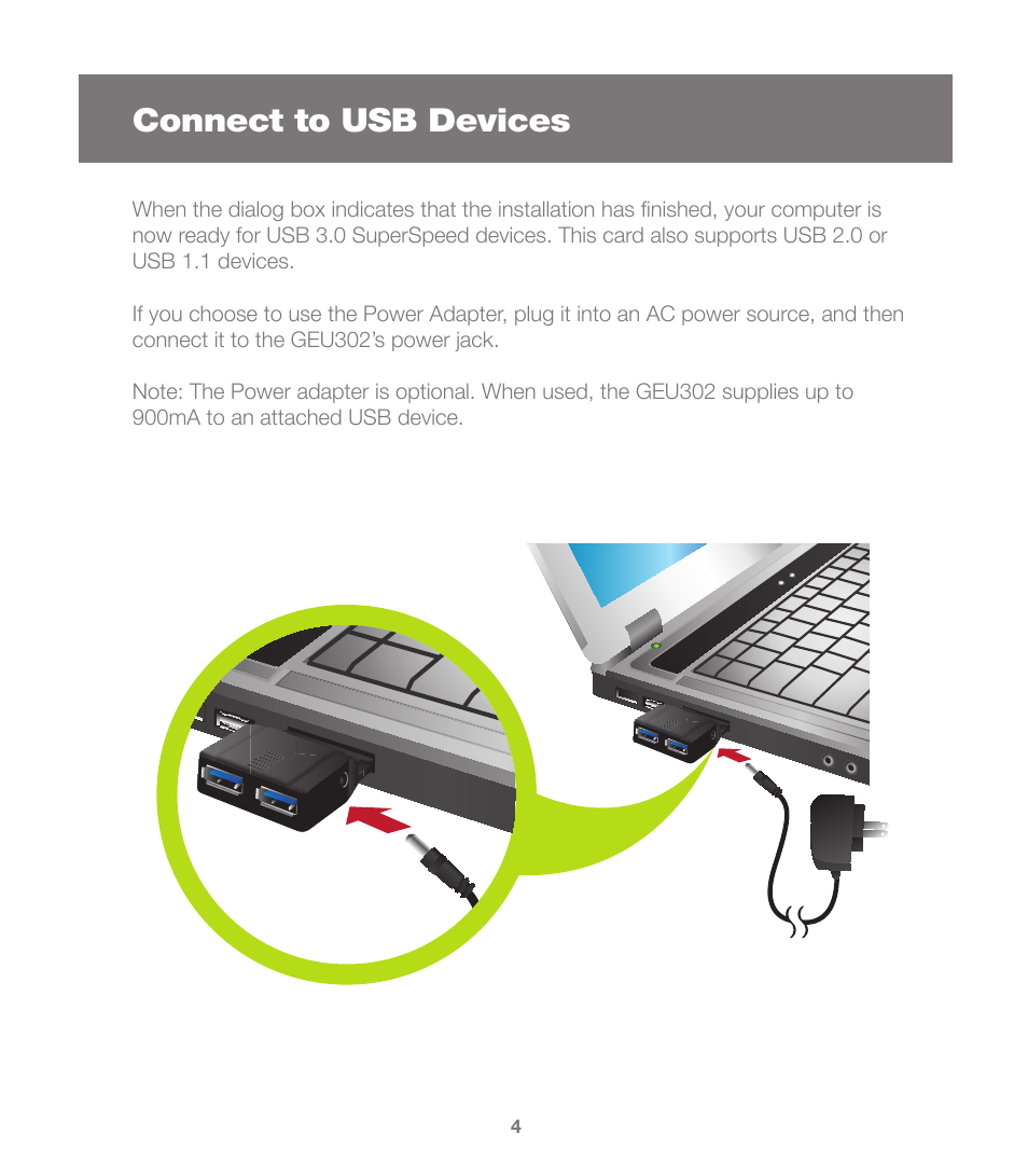 Connect to usb devices | IOGear GEU302 User Manual | Page 5 / 8