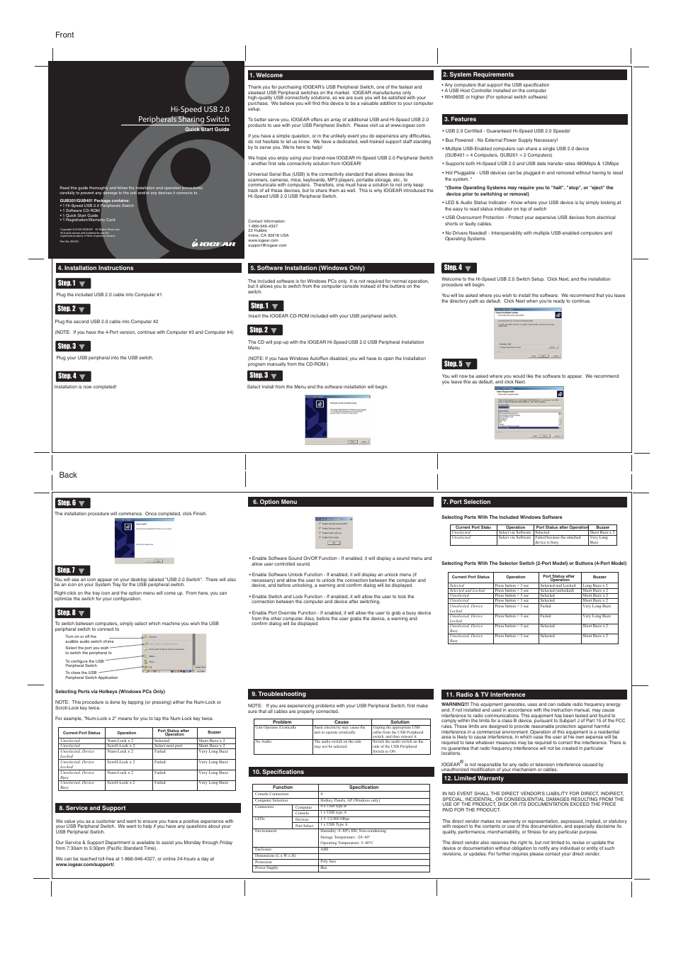 IOGear GUB401 User Manual | 1 page