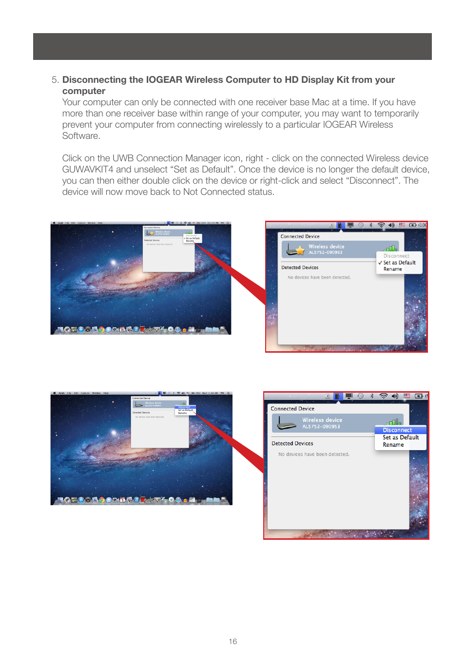 IOGear GUWAVKIT4 For Mac User Manual | Page 16 / 28