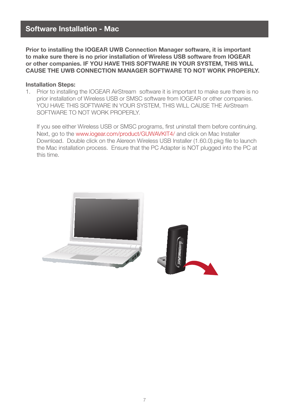 Software installation - mac | IOGear GUWAVKIT4 For Mac User Manual | Page 7 / 28