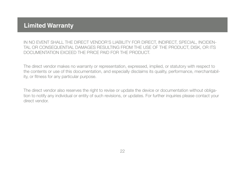 Limited warranty | IOGear GUWH104 User Manual | Page 22 / 26