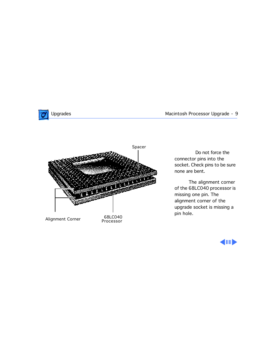 Install the 68lc040 processor on the upgrade board | Apple Macintosh Performa 577 User Manual | Page 101 / 161