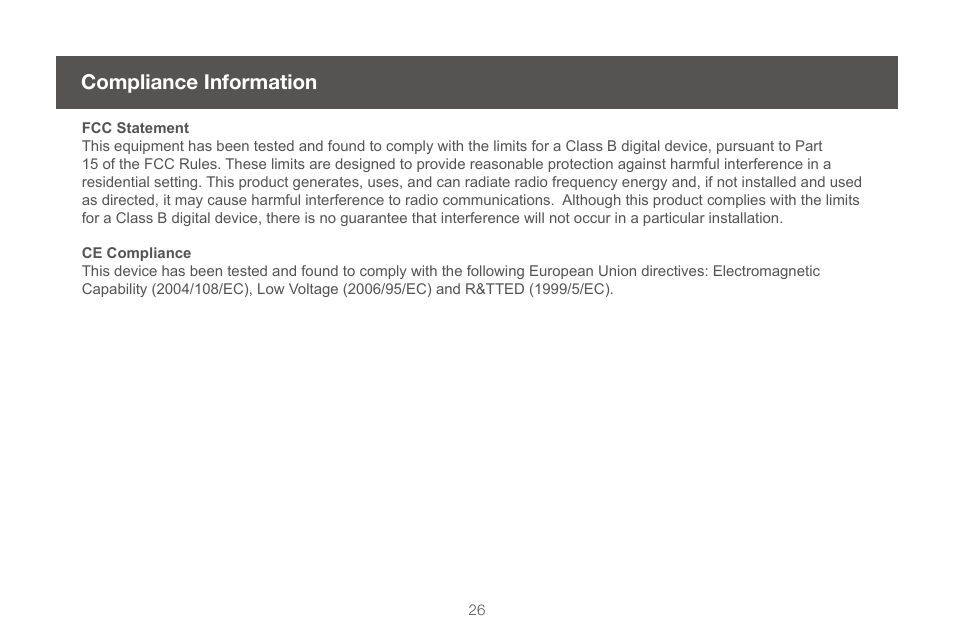 Compliance information | IOGear GWAVR Manual User Manual | Page 26 / 28