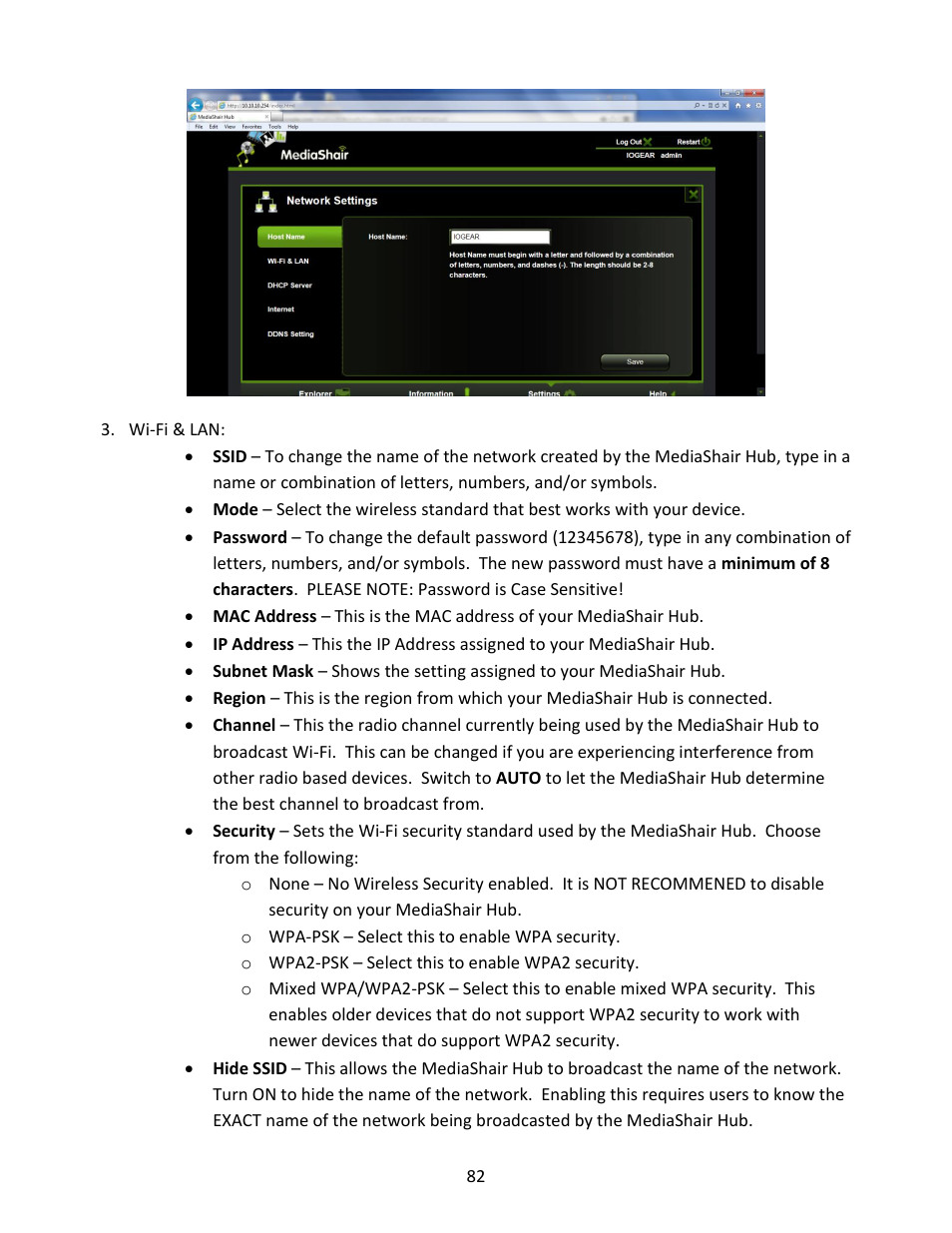Wi-fi & lan | IOGear GWFRSDU Manual User Manual | Page 82 / 103