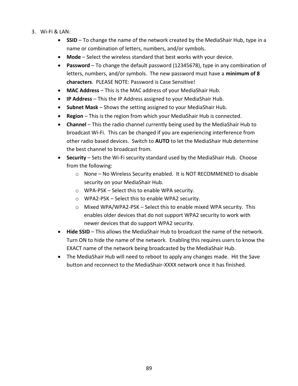 Wi-fi & lan | IOGear GWFRSDU Manual User Manual | Page 89 / 103
