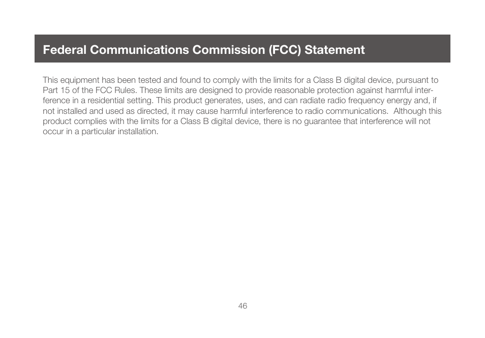Federal communications commission (fcc) statement | IOGear GWU647 User Manual | Page 46 / 52