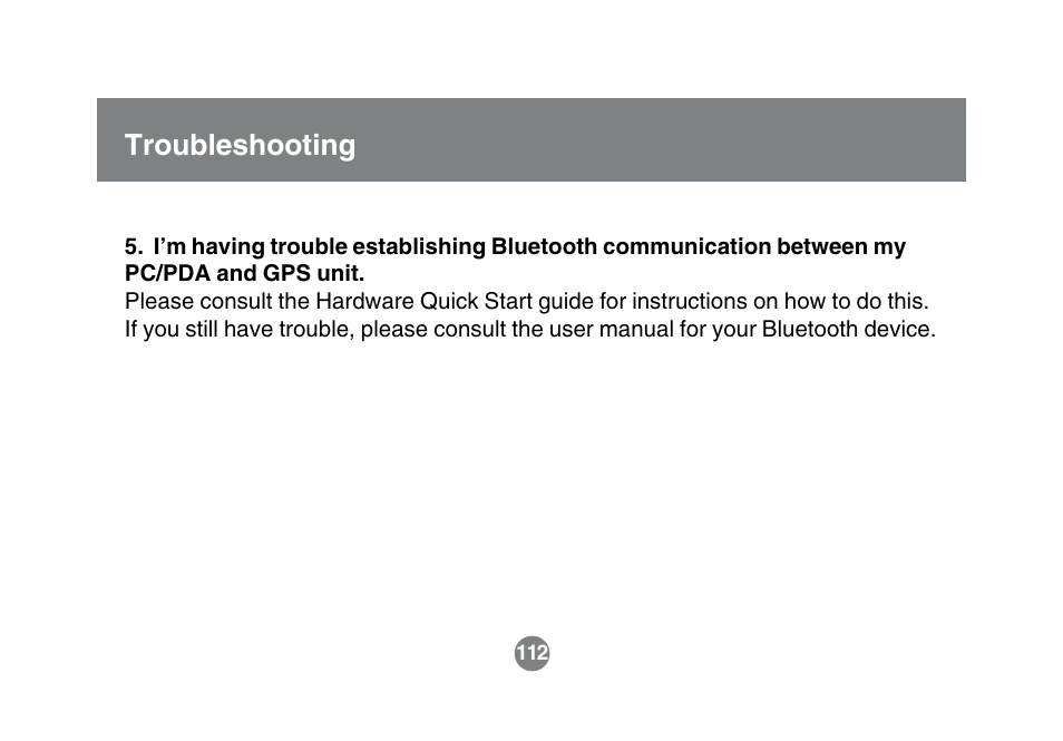 Troubleshooting | IOGear GBGPS201 User Manual | Page 112 / 118