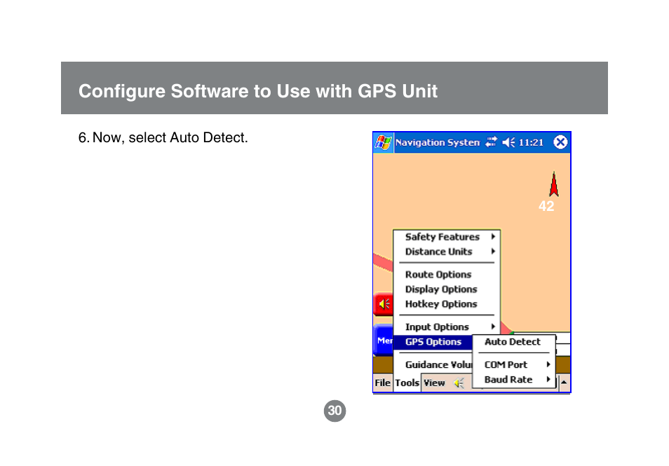 Configure software to use with gps unit | IOGear GBGPS201 User Manual | Page 30 / 118