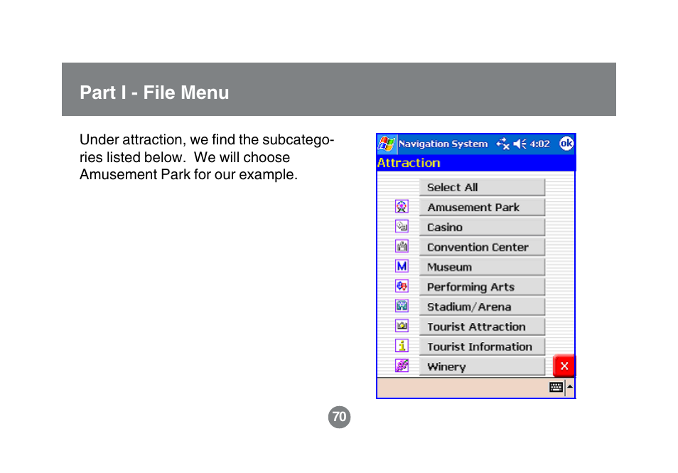 Part i - file menu | IOGear GBGPS201 User Manual | Page 70 / 118