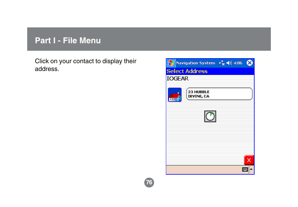 Part i - file menu | IOGear GBGPS201 User Manual | Page 76 / 118